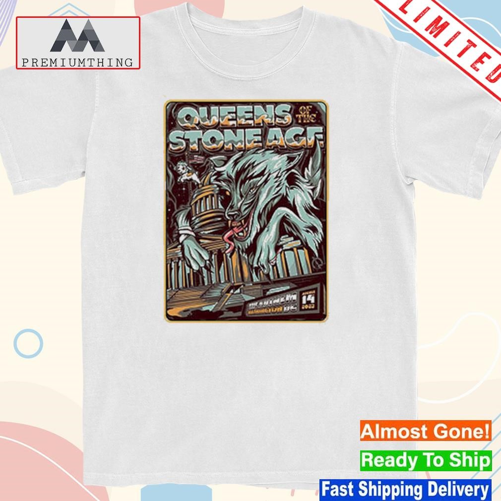 Design queens of the stone age the anthem Washington DC august 14 2023 wolf and sheep shirt