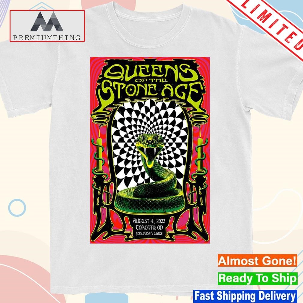 Design queens of the stone age tour budweiser stage aug 4 2023 poster shirt