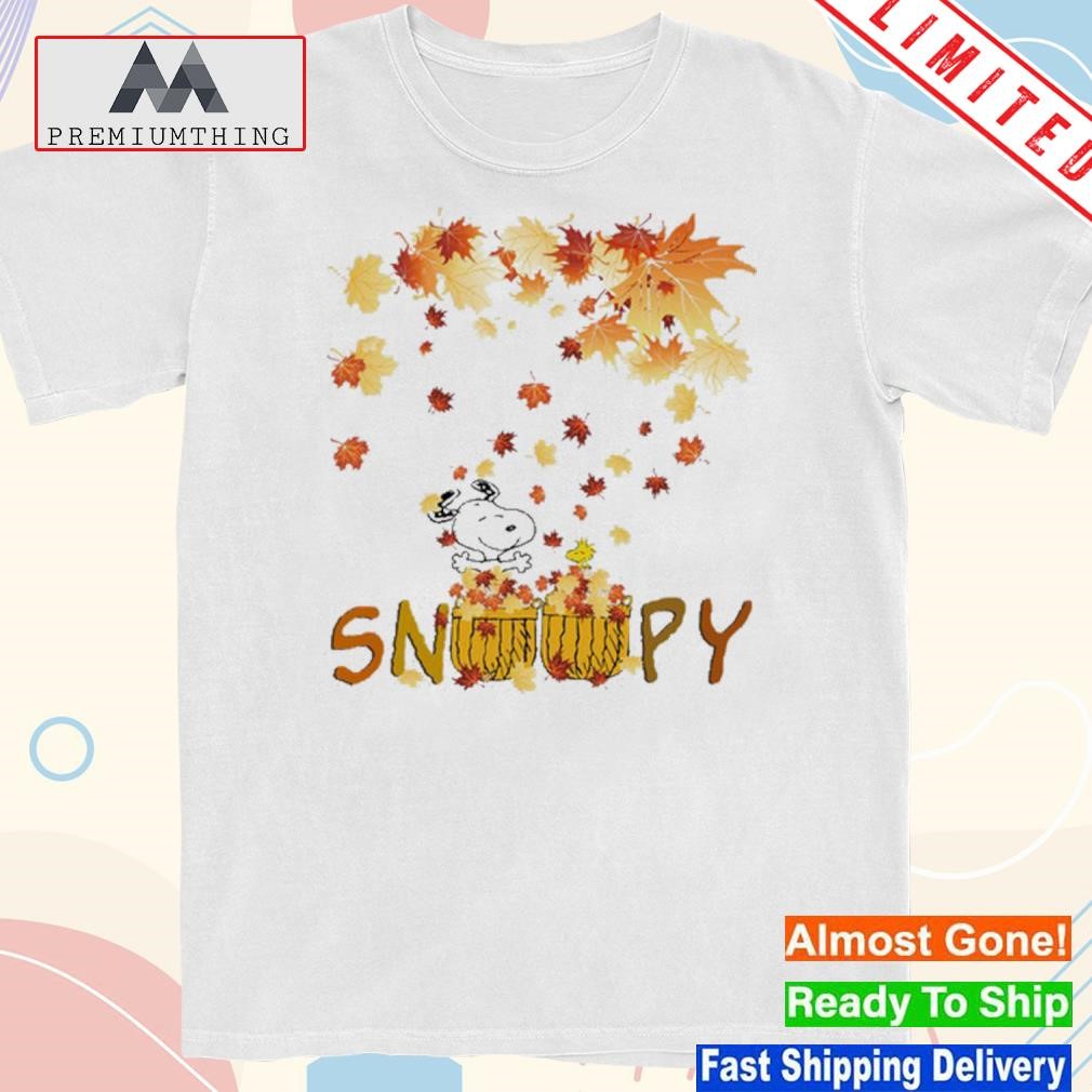 Design snoopy love fall halloween pumpkin shirt