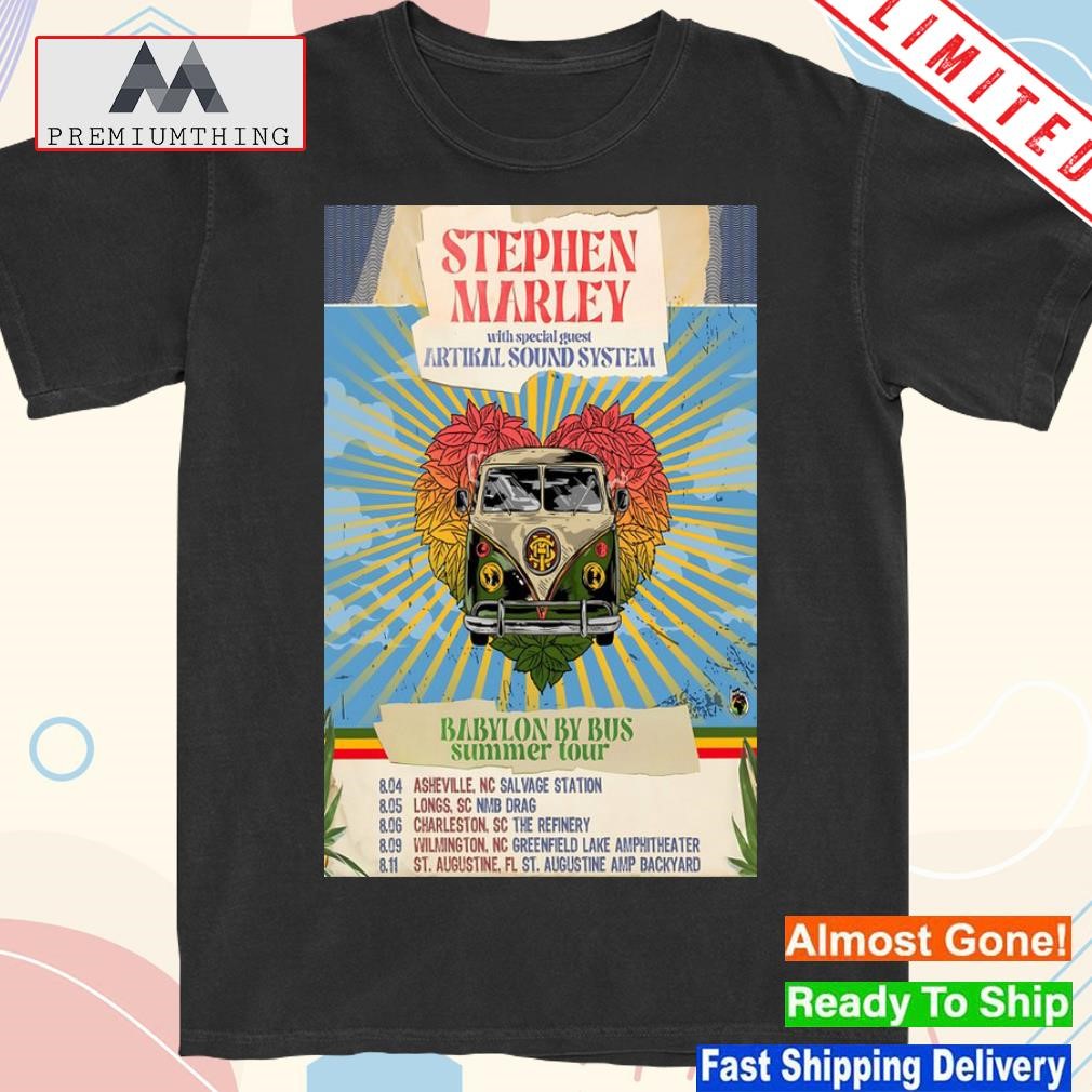 Design stephen marley babylon by bus tour 2023 poster shirt