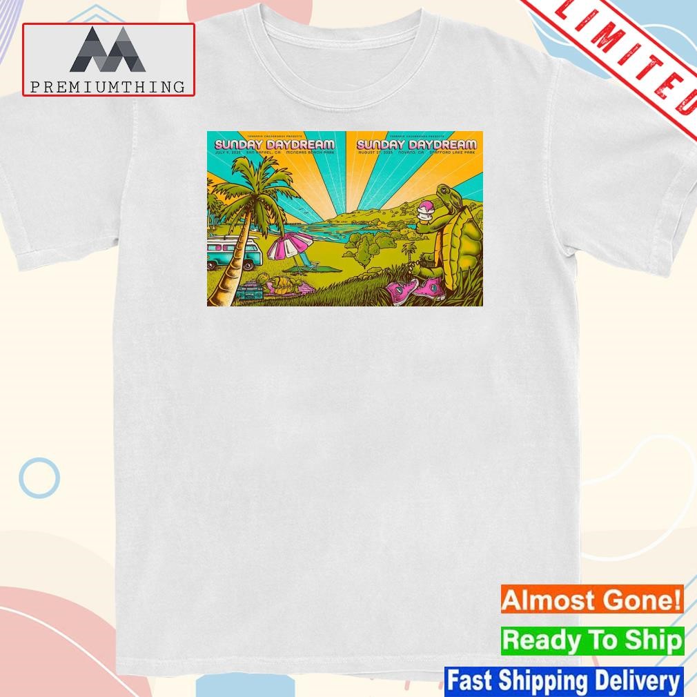 Design sunday daydream California tour 2023 poster shirt