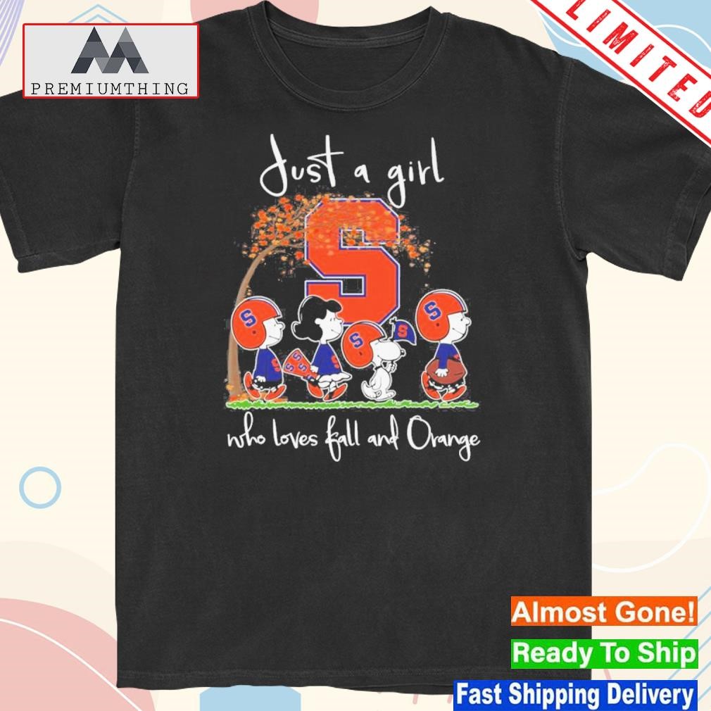 Design the Peanuts Just A Girl Who Loves Fall And Orange Shirt