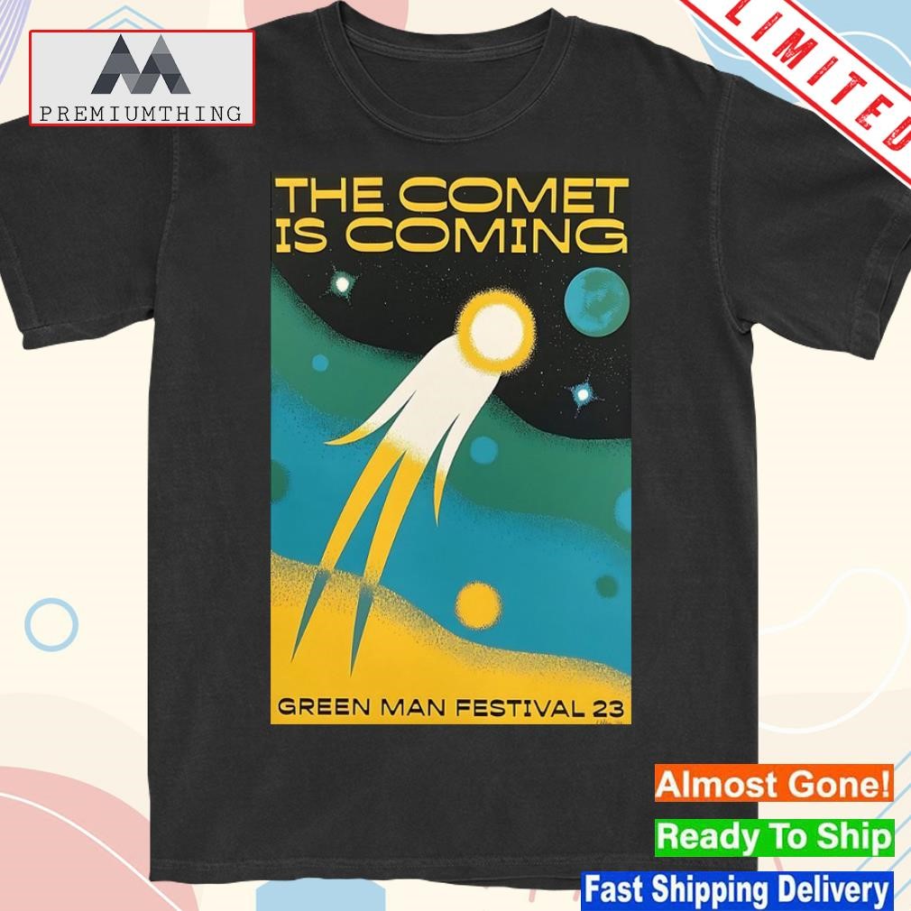 Design the comet is coming green man festival 23 poster shirt