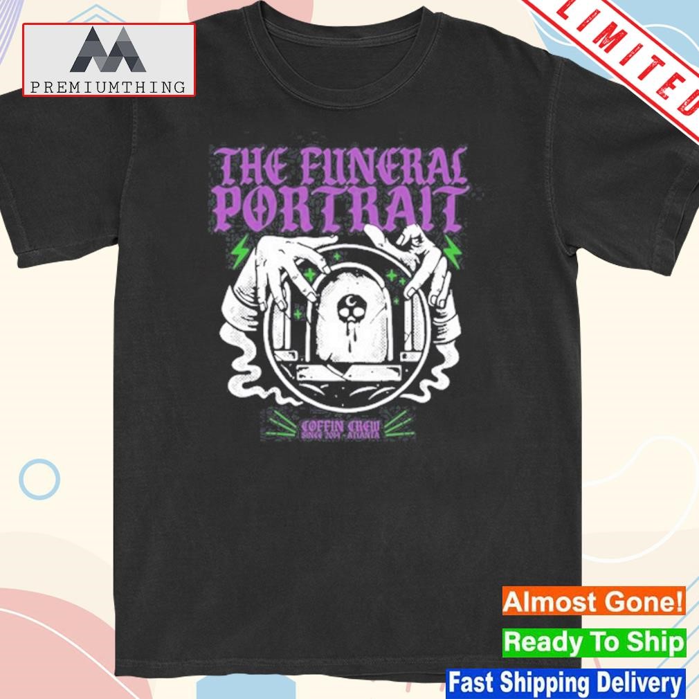 Design the funeral portrait coffin crew shirt