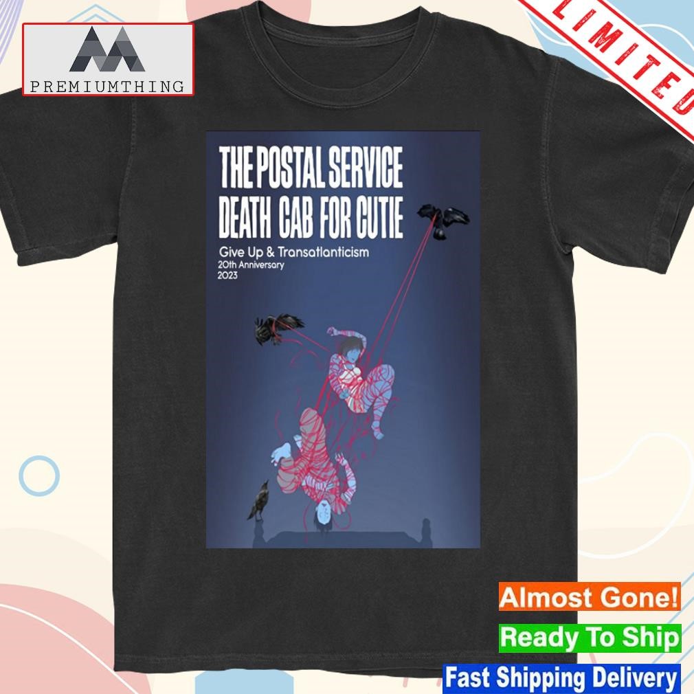 Design the postal service death cab for cutie 20th anniversary 2023 poster shirt