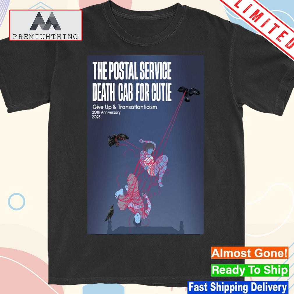 Design the postal service death cab for cutie celebrate the 20th anniversaries 2023 poster shirt
