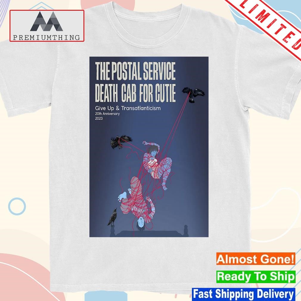 Design the postal service death cab for cutie give up and transatlanticism 20th anniversary 2023 poster shirt