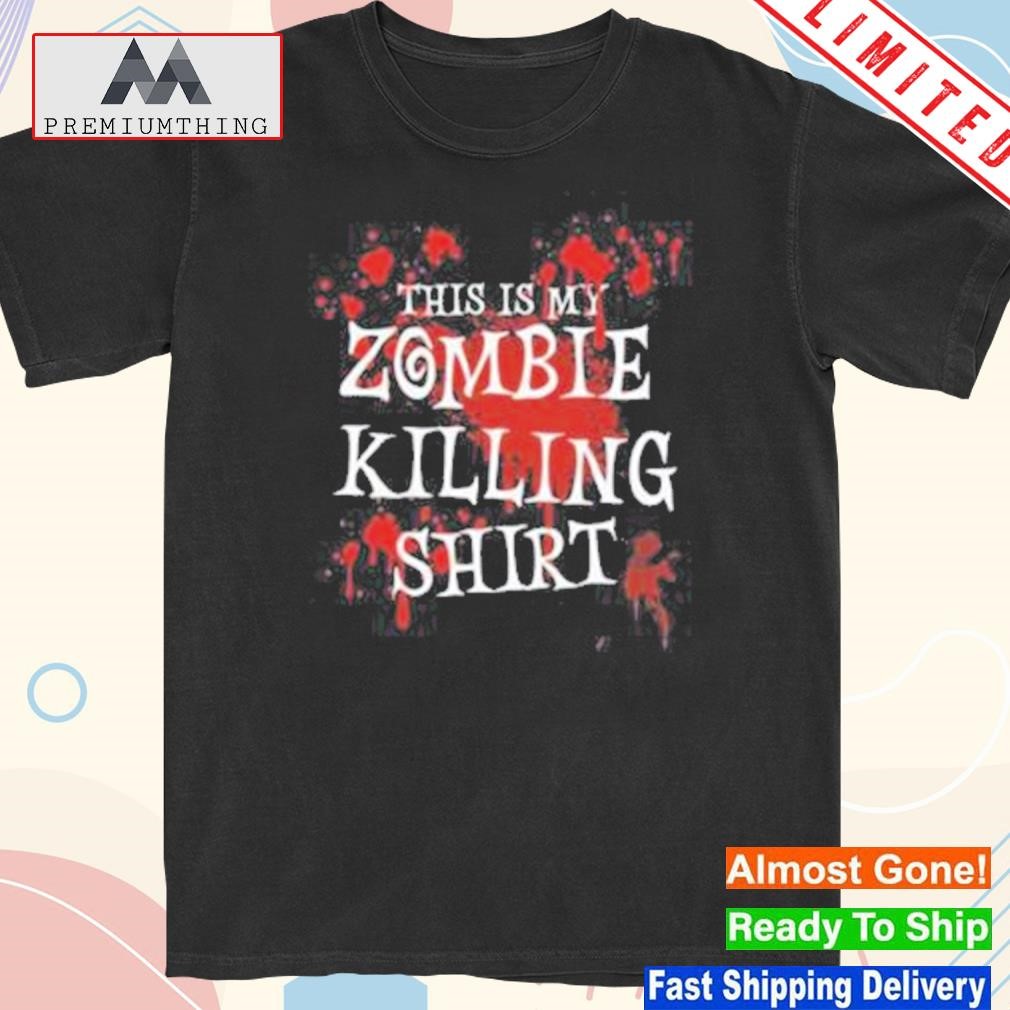 Design this is my zombie killing halloween 2023 shirt