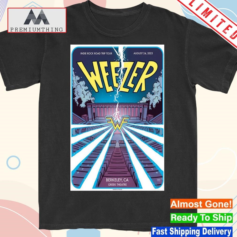 Design weezer august 24 2023 greek theatre berkeley ca poster shirt