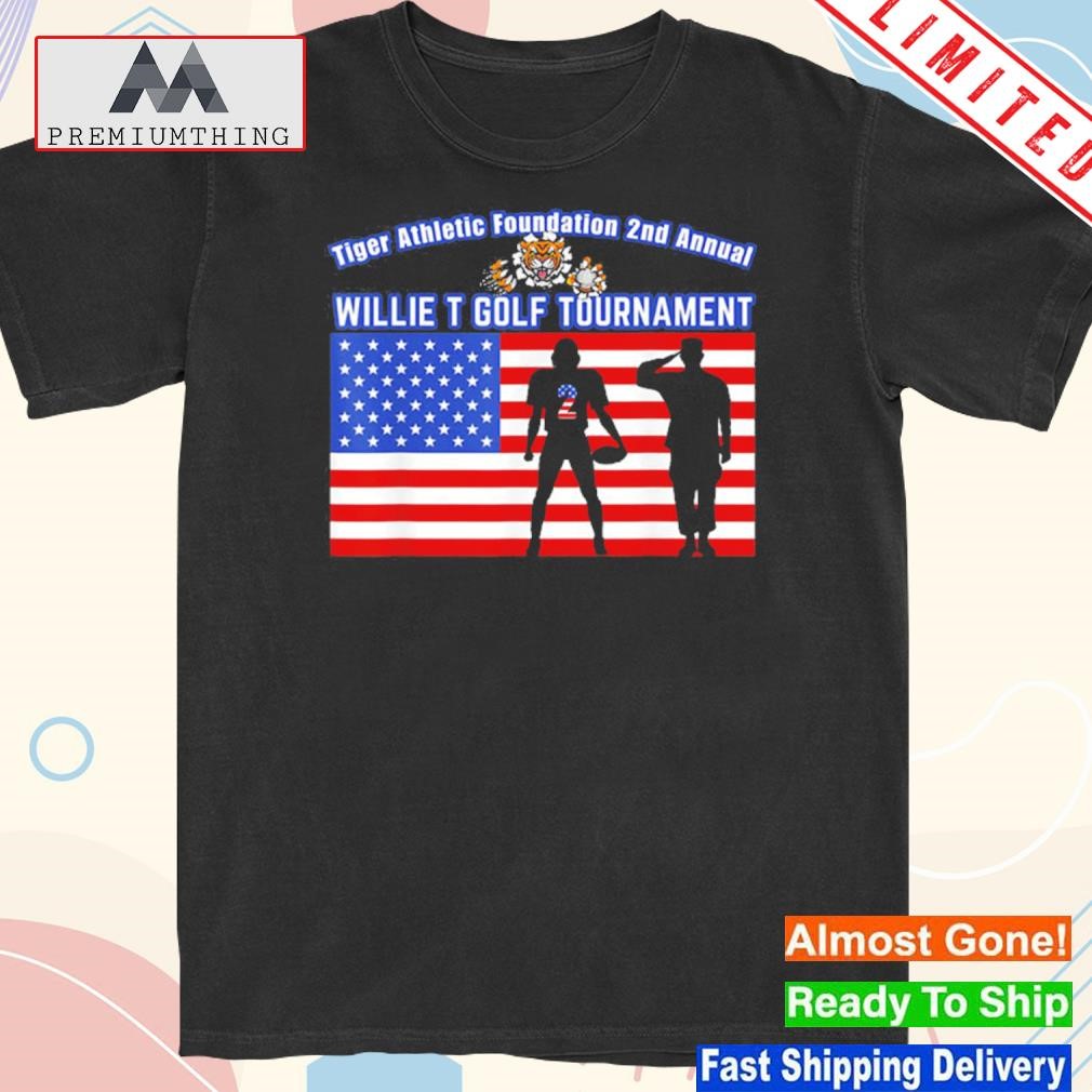 Design willie t golf American flag tiger shirt