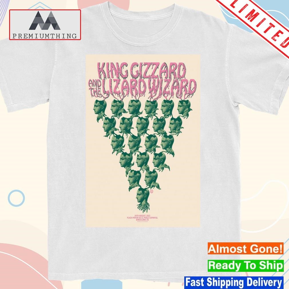 King gizzard and the lizard wizard tour barcelona Spain 2023 poster shirt