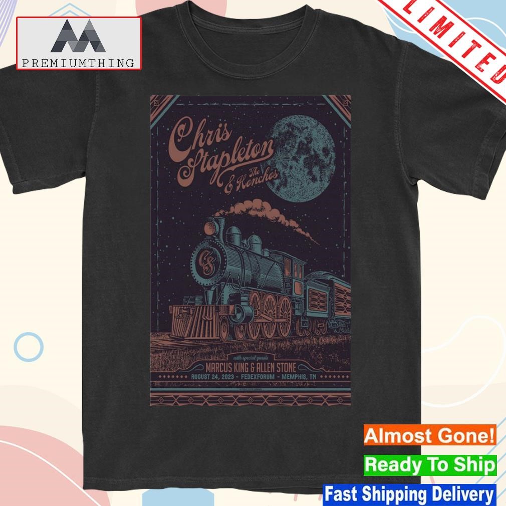 Official 2023 Chris Stapleton Tour Memphis, TN Poster shirt
