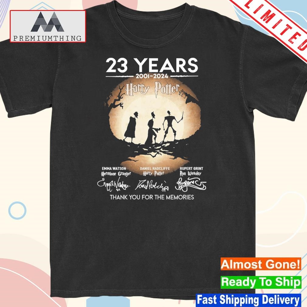 Official 23 years 2001 2024 harry potter thank you for the memories shirt