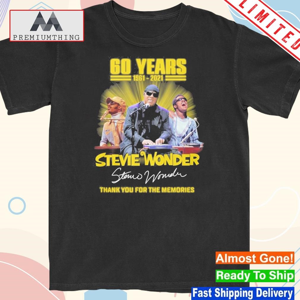 Official 60 Years Stevie Wonder Thank You For The Memories Shirt