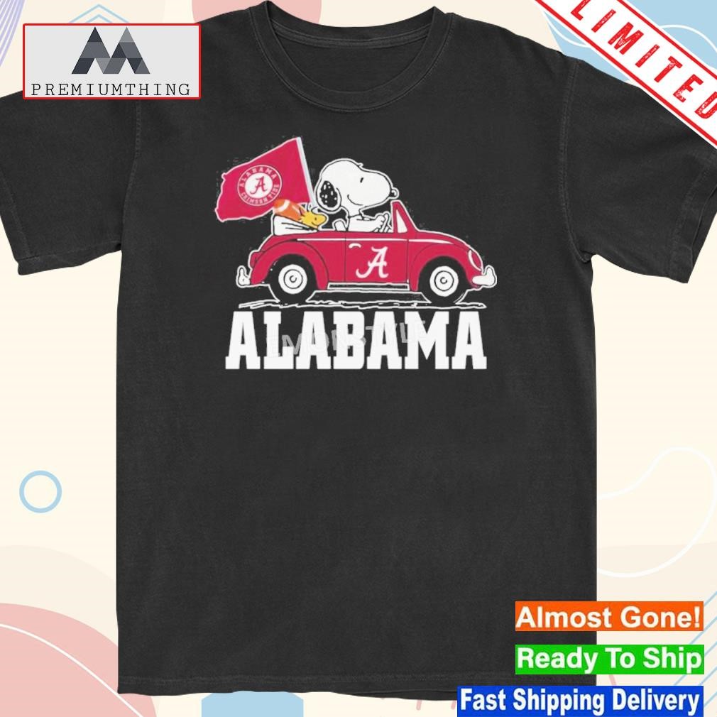Official alabama Crimson Tide Snoopy On A Car Shirt