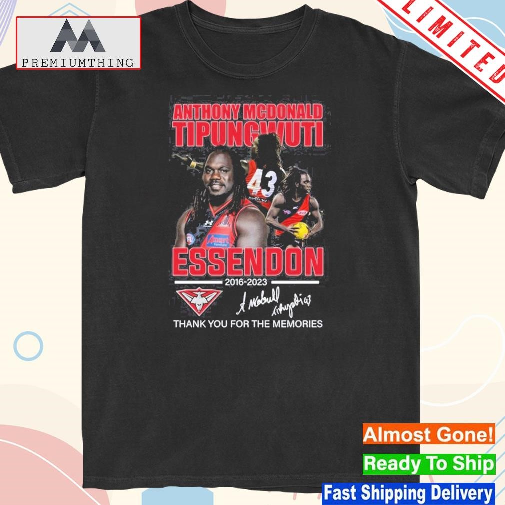 Official anthony Mcdonald Tipungwuti Essendon 2016 – 2023 Thank You For The Memories shirt