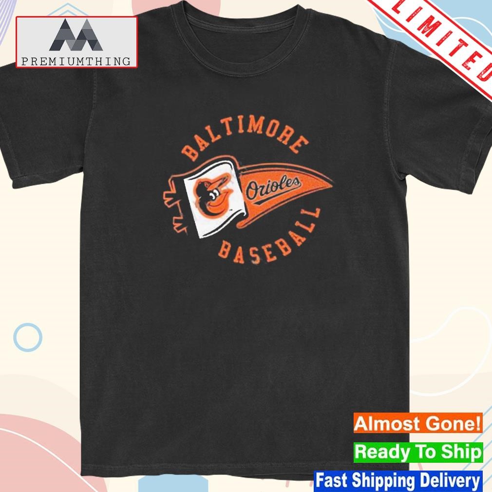 Official baltimore Orioles Hometown Baltimore Pennant T-Shirt