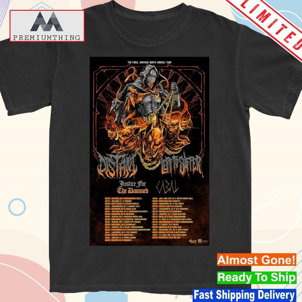Official distant & Left To Suffer North America Tour 2023 Poster Shirt