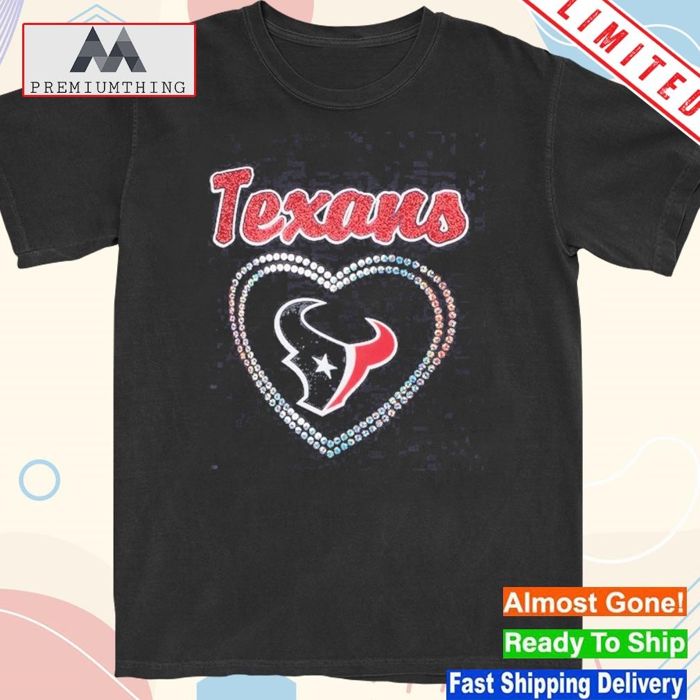 Official houston Texans Girls Youth Heart Logo Shirt
