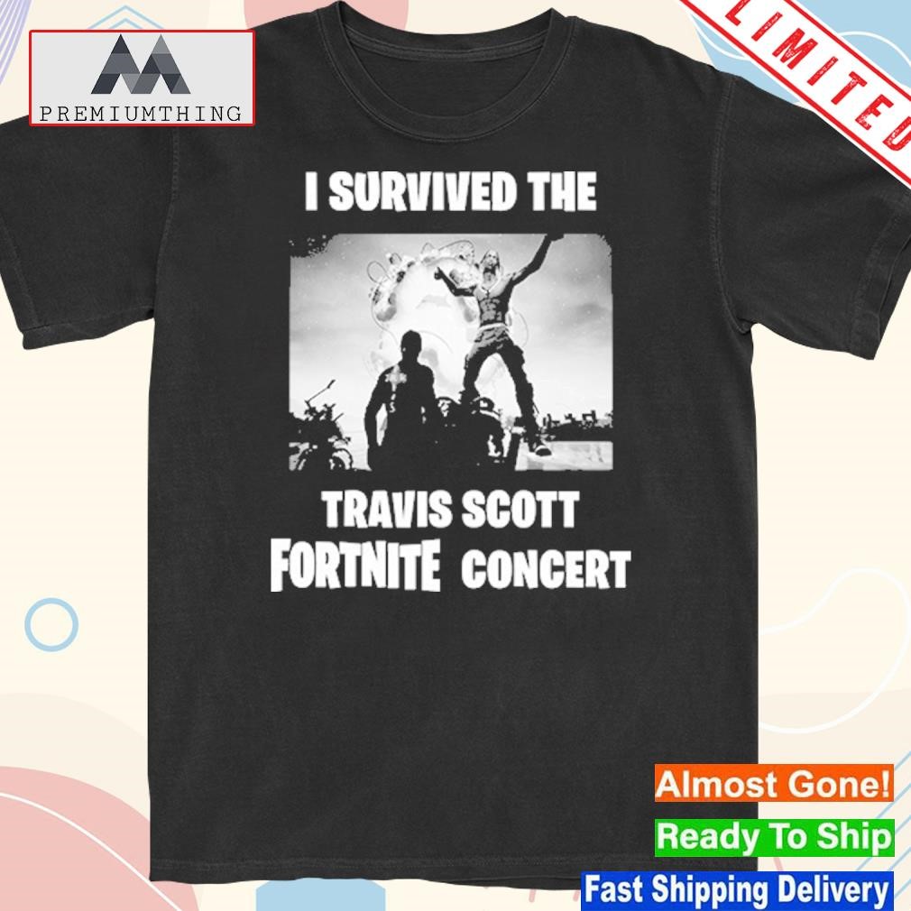 Official i Survived The Travis Scott Fortnite Concert T-Shirt