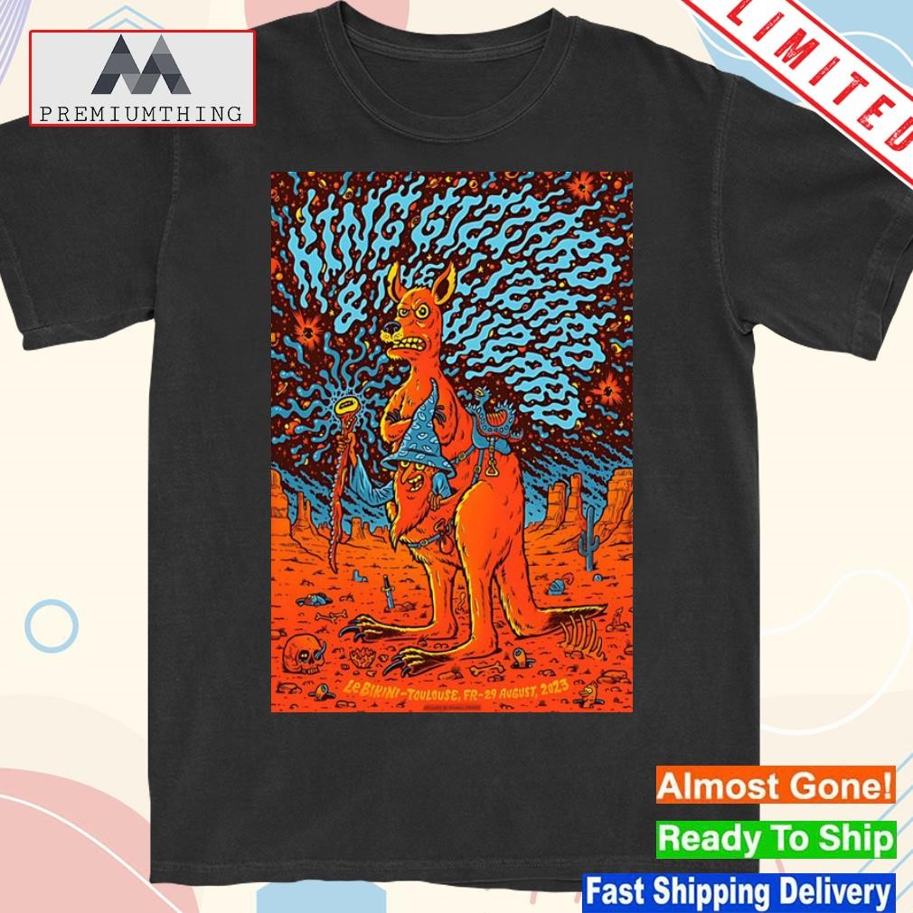 Official king gizzard aug 29 2023 toulouse fr event poster shirt