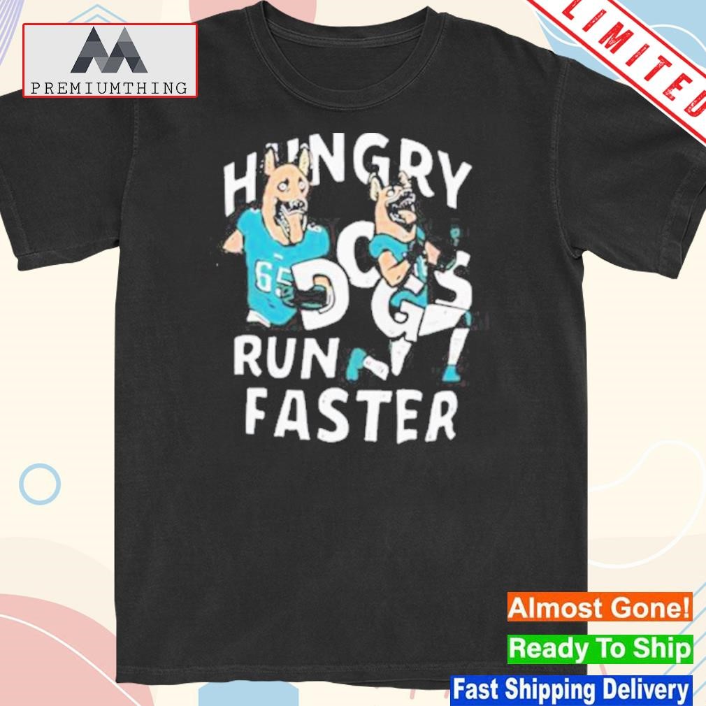 Official lane johnson and chris long hungry dogs run faster shirt