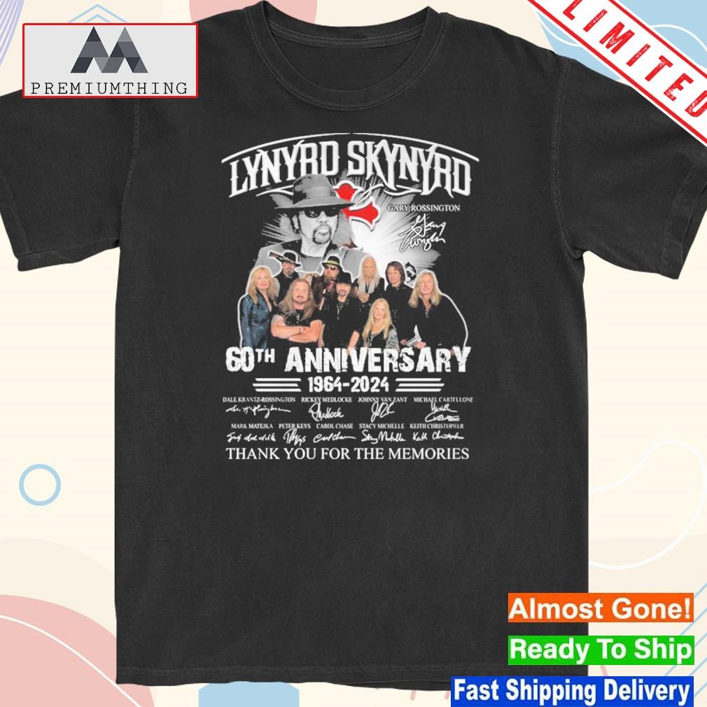 Official lynyrd skynyrd 60th anniversary 1964 2024 memories shirt