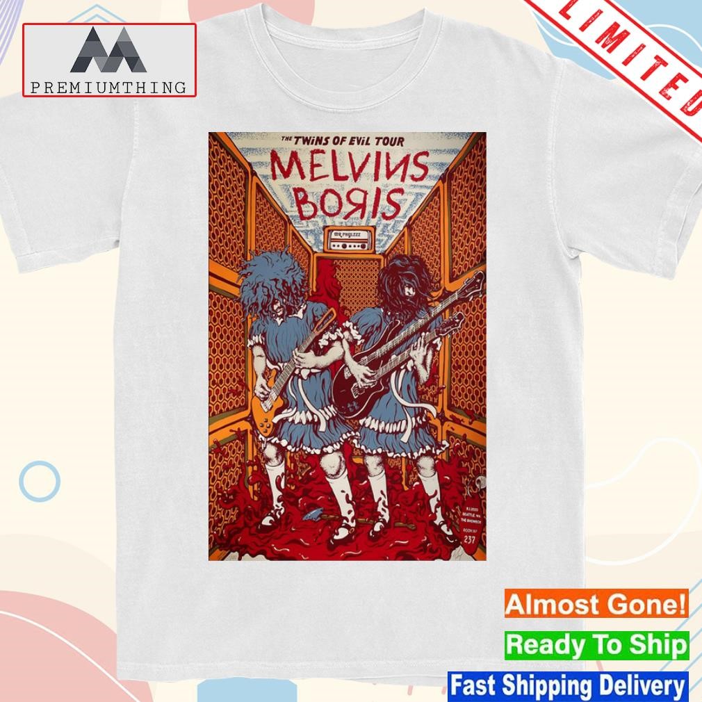 Official melvins Boris The Showbox Seattle, WA September 1, 2023 Tour Poster shirt