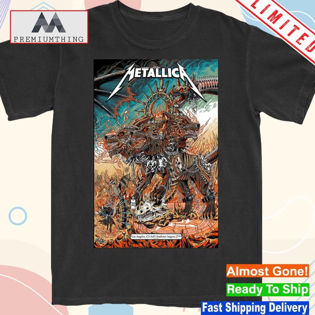 Official metallica 27 August Event Los Angeles 2023 Poster shirt
