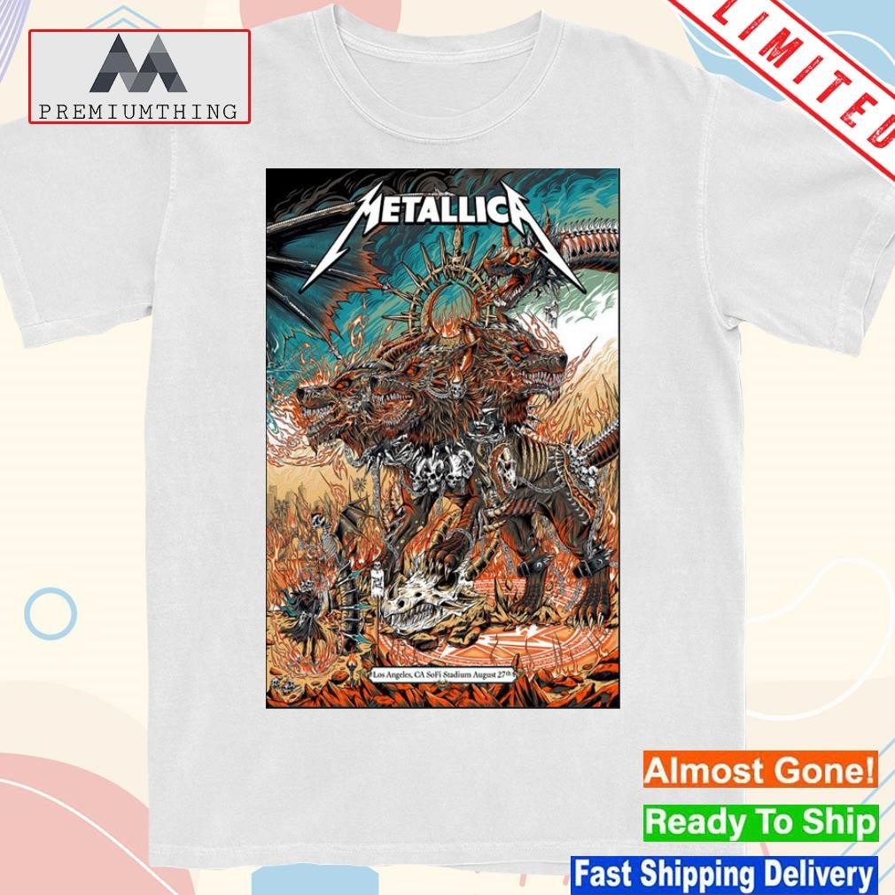 Official metallica Show Poster Los Angeles, CA 08 27 2023 shirt