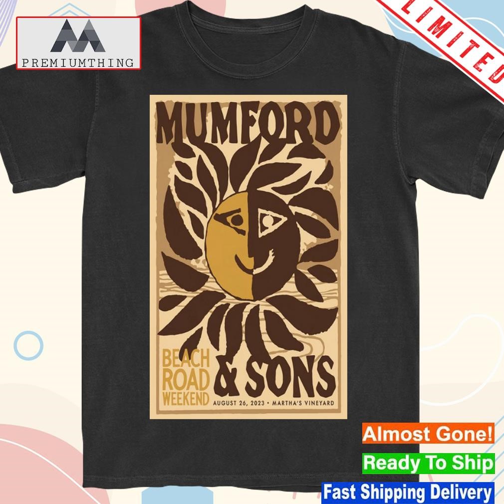 Official mumford and sons august 26 2023 veterans memorial park vineyard haven ma poster shirt