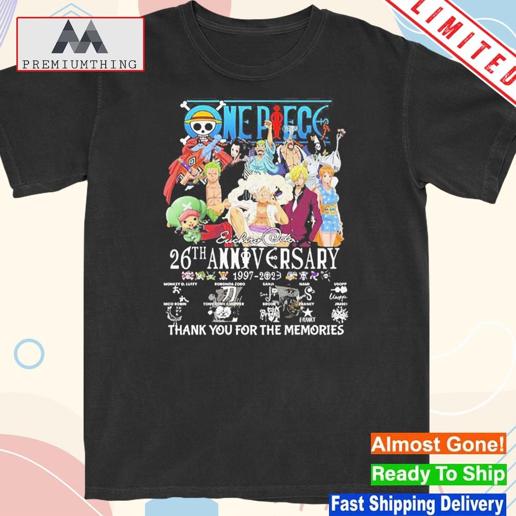 Official one Piece 26th Anniversary 1997 – 2023 Thank You For The Memories T-Shirt