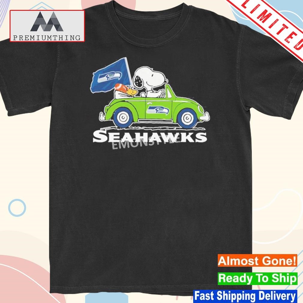 Official seattle Seahawks Snoopy On A Car Shirt