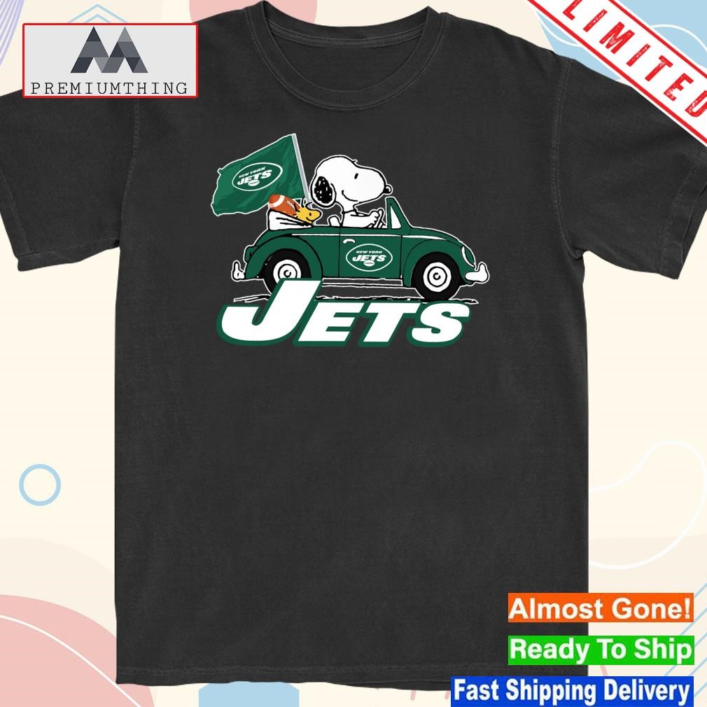 Official snoopy and woodstock car flag jets shirt