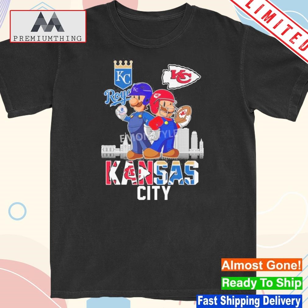 Official super Mario Kansas City Royals And Kansas City Chiefs City Skyline Shirt