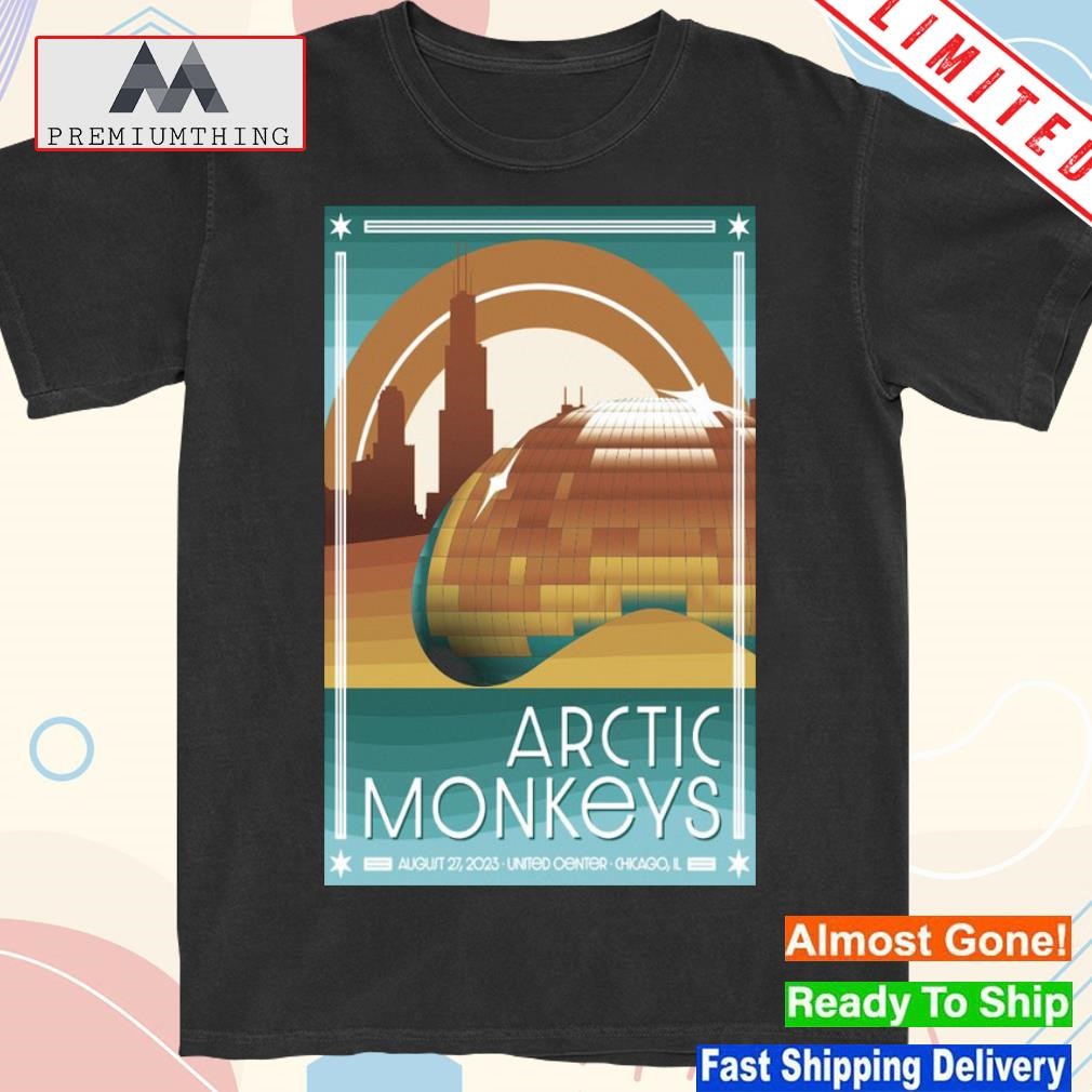 Official the united center in chicago il show aug 2023 arctic monkeys poster shirt