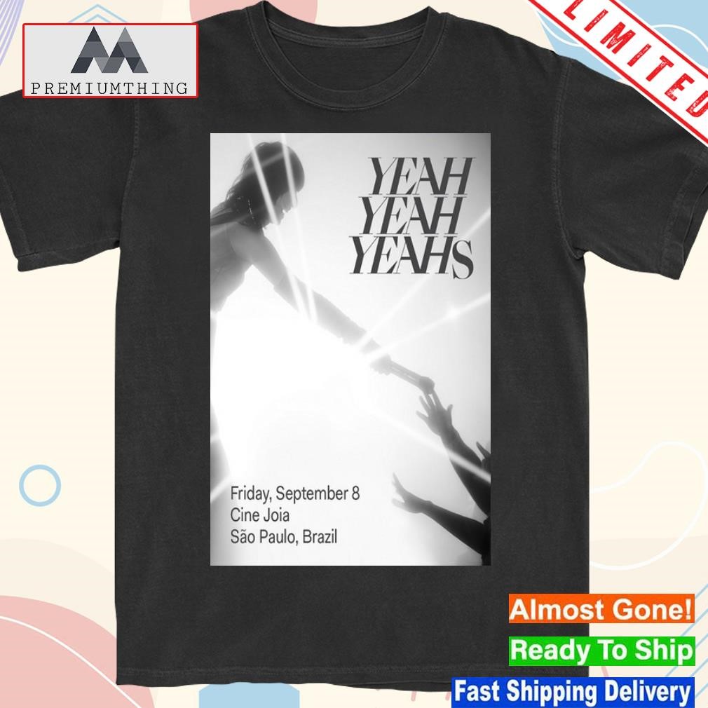 Official yeah yeah yeahs são paulo cine joia 8 september 2023 poster shirt