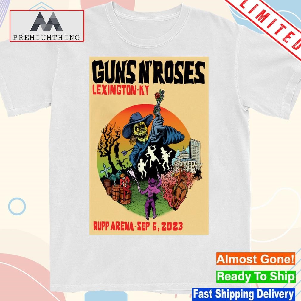 Guns n' roses sep 6 2023 show lexington ky poster shirt