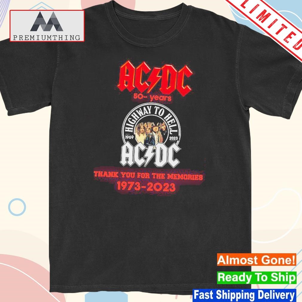 Official acdc 50 years highway to hell thank you for the memories shirt
