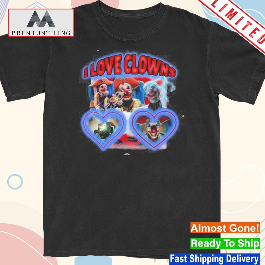 Official buggy one piece I love clowns shirt
