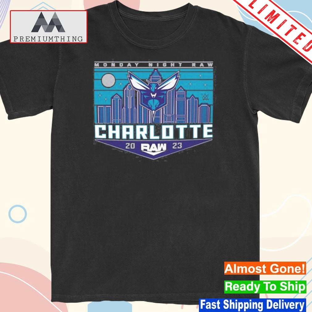 Official monday Night RAW x Charlotte Hornets T-Shirt