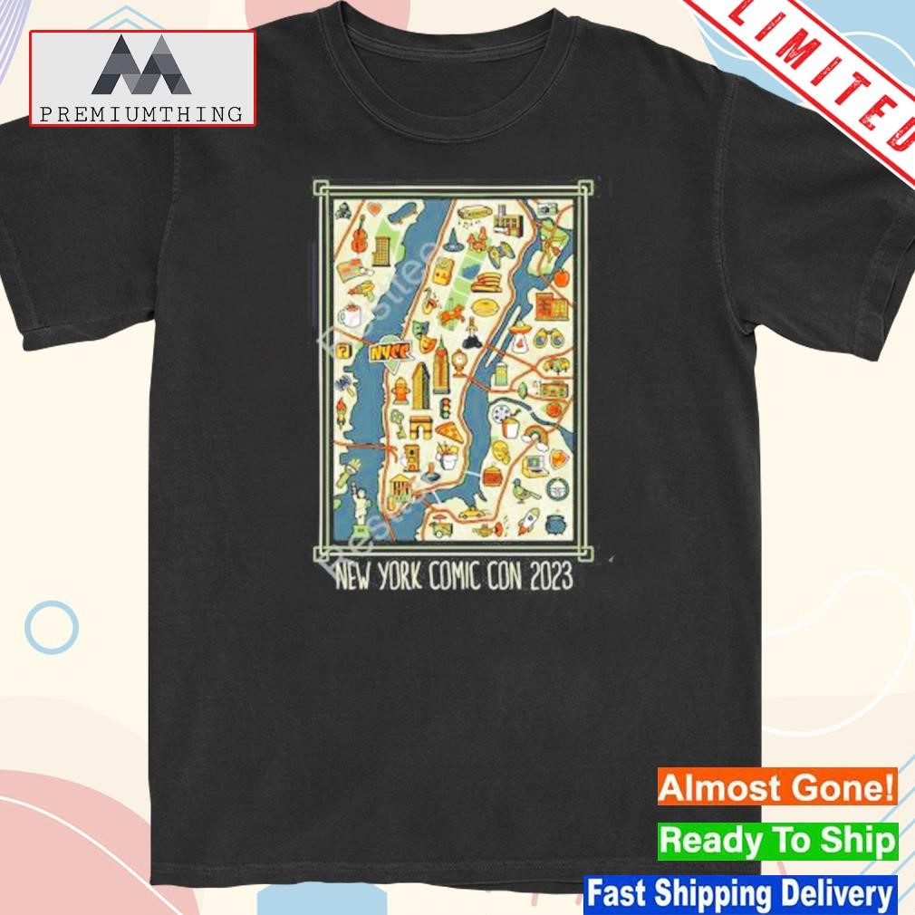 Official new york comic con merch city map shirt