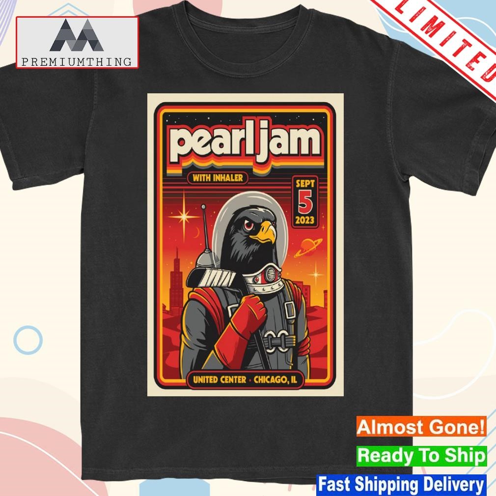 Official pearl jam sept 5 2023 united center chicago il poster shirt