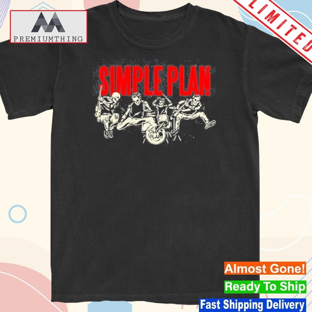 Simple Plan Live Skeleton Shirt