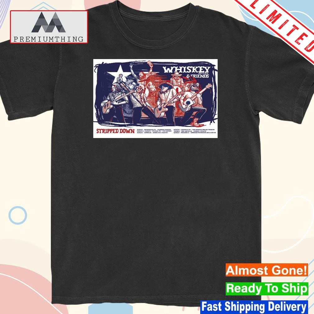 Whiskey myers and friends stripped down december 2023 poster shirt