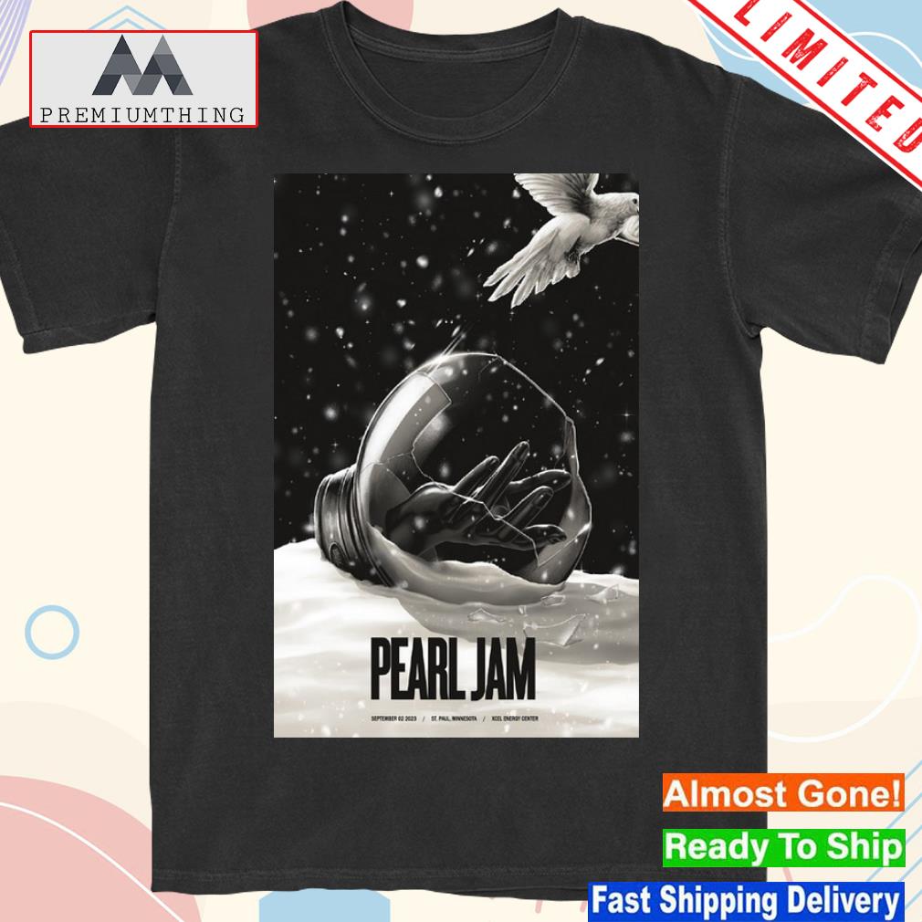 Official pearl jam september 2 xcel energy center st. Paul mn tour 2023 poster shirt