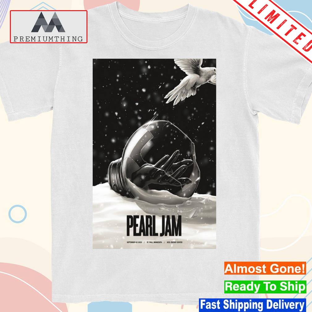 Official pearl jam xcel energy center st. Paul mn september tour 23 poster shirt