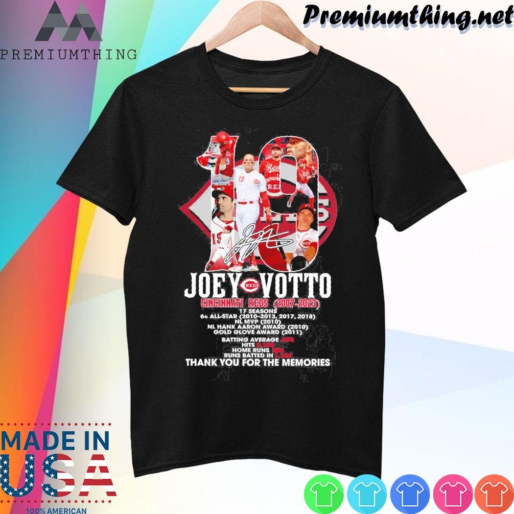Design 19 Joey Votto Cincinnati Reds 2007-2023 thank you for the memories signature shirt