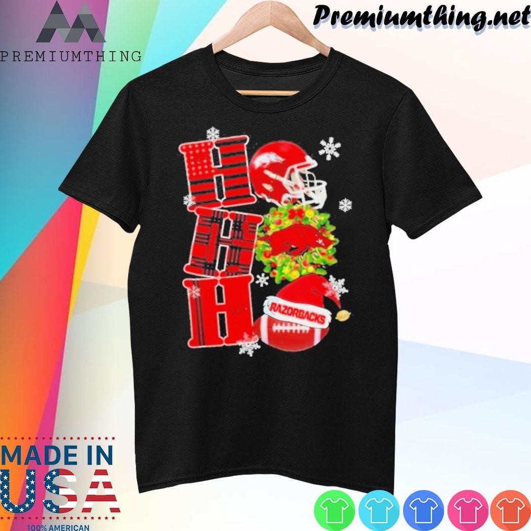 Design Arkansas Razorbacks Ho Ho Ho Merry Christmas shirt