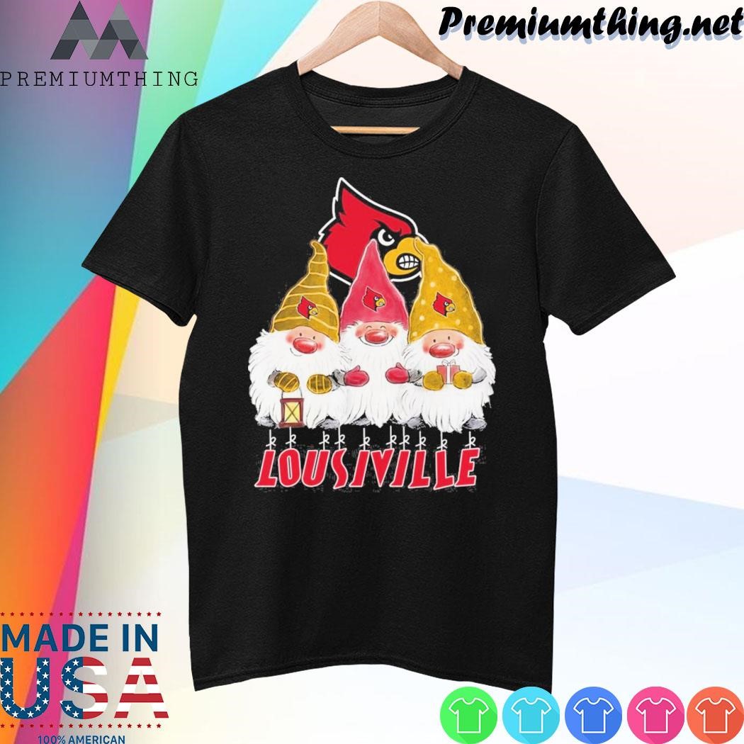 Design Gnomes Louisville Cardinals logo merry christmas shirt